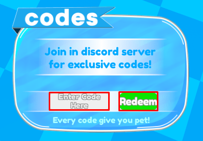 Ultra Clickers Simulator enter codes box