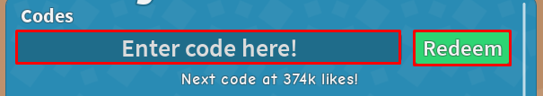 Unboxing Simulator enter codes box and redeem button