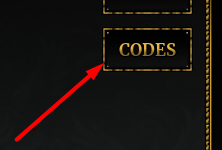 The Codes button in Untitled Attack on Titan