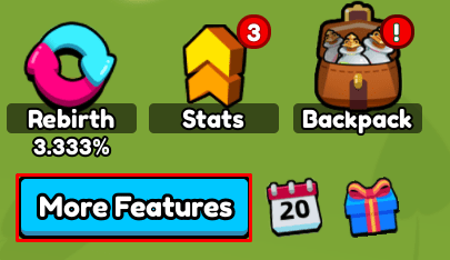 Weapon Warrior Simulator more features button