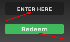 ENTER HERE box and Redeem button to redeem codes in West Malaysia Driving