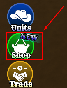 Wild Rails Tower Defense shop button