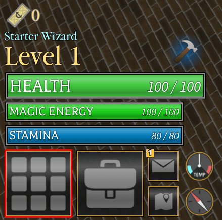World of Magic grid button
