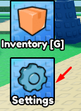 The Settings Button in YEETBACK