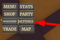 The Settings button in Z Piece
