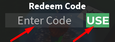 The code redeeming interface in Zombie Battle Tycoon